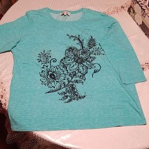 Jones New York top 3/4 sleeve 1X